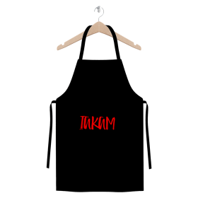 IAKAM Red Premium Jersey Apron (Color: Black, size: One Size)