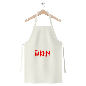 IAKAM Red Premium Jersey Apron (Color: White, size: One Size)