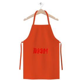 IAKAM Red Premium Jersey Apron (Color: Orange, size: One Size)