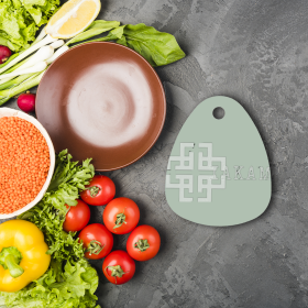 KAM S9 Glass Cutting Board (model: Droplet Shape Cutting Board)