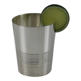 Ribbed Base Mint Julep Silver Plate (Color: Silver)