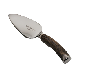 Horn Handle  Naturally Shed Mini Pie Server Stainless Blade (Color: Silver)