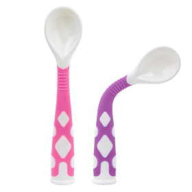 Silibend Bendable Spoon 2Pk (Color: Girl)