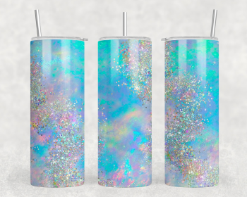 Turquoise Galaxy - 20 oz Steel Skinny Tumbler - Optional Blue Tooth Speaker - Speaker Color will Vary (Style: Speaker)