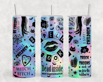 Spell Book - 20 oz Steel Skinny Tumbler - Optional Blue Tooth Speaker - Speaker Color will Vary (Style: Speaker)