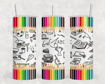 School Supplies - 20 oz Steel Skinny Tumbler - Optional Blue Tooth Speaker - Speaker Color will Vary (Style: Speaker)