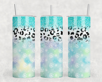 Snow Flakes - 20 oz Steel Skinny Tumbler - Optional Blue Tooth Speaker - Speaker Color will Vary (Style: Speaker)