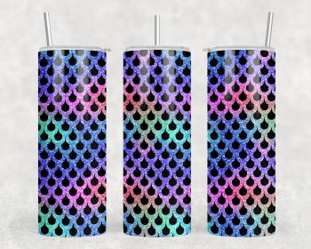 Rainbow Scales - 20 oz Steel Skinny Tumbler - Optional Blue Tooth Speaker - Speaker Color will Vary (Style: Speaker)