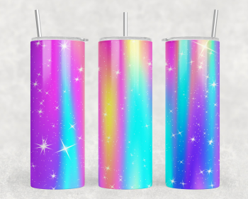 Rainbow Bright|Skinny Tumbler|Optional Bluetooth Speaker| Speaker Color Varies (Style: Speaker)