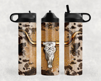 Western Bull Skull |Sport Water Bottle (Style: 250420077)