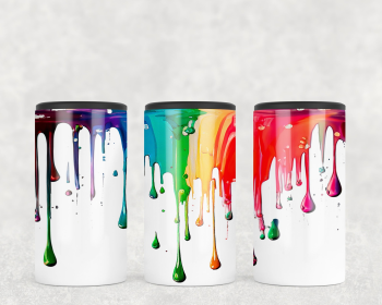 Rainbow Drip   Steel can hugger - optional speaker (Style: Speaker)