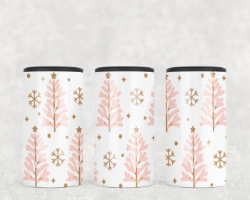Pink Christmas Trees  Steel can hugger - optional speaker (Style: No Speaker)