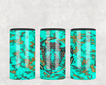 Turquoise Thunderbird  Steel can hugger - optional speaker (Style: No Speaker)