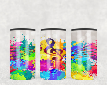 Rainbow Music Notes  Steel can hugger - optional speaker (Style: Speaker)