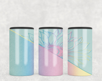Pastel Sunflower  Steel can hugger - optional speaker (Style: No Speaker)