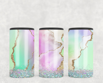 Pastel Marble  Steel can hugger - optional speaker (Style: No Speaker)