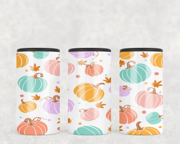 Pastel Pumpkins  Steel can hugger - optional speaker (Style: No Speaker)