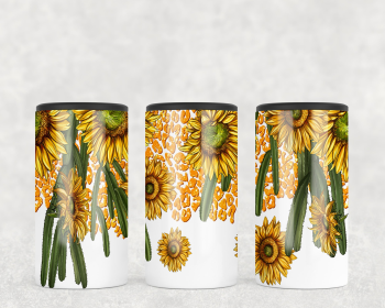 Sunflower Cactus  Steel can hugger - optional speaker (Style: Speaker)
