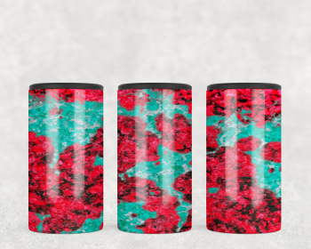 Turquoise and Pink  Steel can hugger - optional speaker (Style: Speaker)