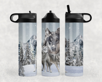 Wolves Steel Water Bottle (Style: 369820431)