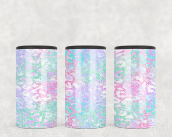 Pastel Leopard Print  Steel can hugger - optional speaker (Style: Speaker)