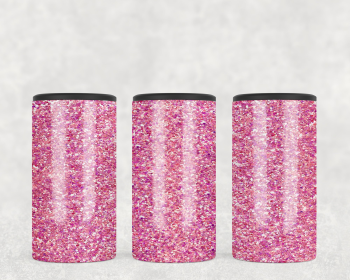 Pink faux glitter  Steel can hugger - optional speaker (Style: No Speaker)