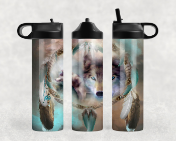 Wolves Steel Water Bottle (Style: 378220430)