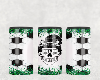 Soccer Skull  Steel can hugger - optional speaker (Style: Speaker)