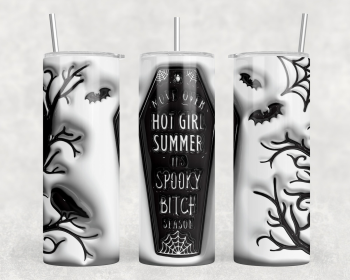 Spooky Bitch Season 20 oz Steel Tumbler With Or Without Bluetooth Speaker (Style: No Speaker)