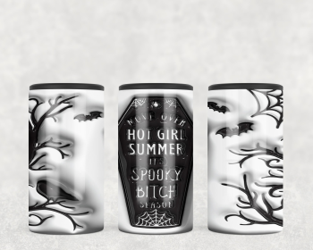 Spooky Bitch Season  Steel can hugger - optional speaker (Style: No Speaker)
