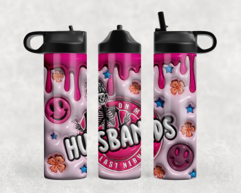 On My Husband's Last Nerve Steel Water Bottle (Style: 390117306)