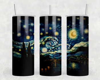 starry night 20 oz Steel Tumbler With Or Without Bluetooth Speaker (Style: No Speaker)