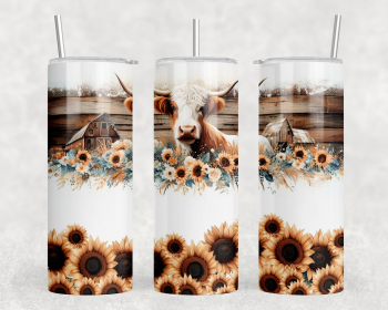 sunflower cow 20 oz Steel Tumbler With Or Without Bluetooth Speaker (Style: Speaker)