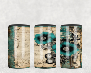 vintage flowers  Steel can hugger - optional speaker (Style: Speaker)