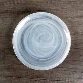 NUAGE Glass Plate (Color: Ivory, size: 6.5" Canape Plate)