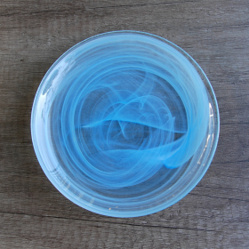 NUAGE Glass Plate (Color: Aqua, size: 6.5" Canape Plate)