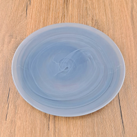 NUAGE Glass Plate (Color: Graphite, size: 8" Salad Plate)
