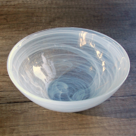 NUAGE 6" Glass Soup Bowl (Color: Ivory, size: 6")
