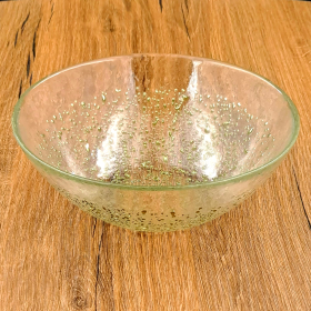 ISLA 6.5" Glass Soup Bowl (Color: Clear/Gold, size: 6.5")