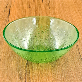 ISLA 6.5" Glass Soup Bowl (Color: Emerald/Gold, size: 6.5")