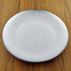 AURA Gilded Glass Plate (Color: Silver, size: 11" Dinner Plate)
