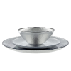 AURA 12PC Gilded Glass Dinnerware Set