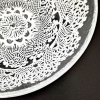 LILLE 7" Glass Salad Bowl Clear/White