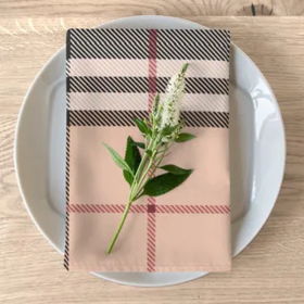 Plaid Cloth Table Napkins (size: 19"x19")