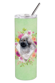 213-CK4110TBL20 Dog Breed 20 oz Skinny Tumbler (Dog Breed: Moscow Watchdog Green Flowers)