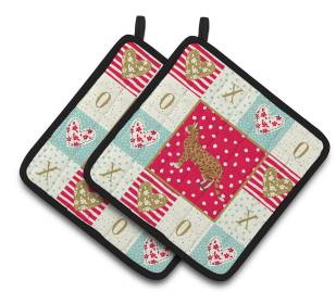 Cat XOXO Pair of Pot Holders (Breed: Cheetoh #3)