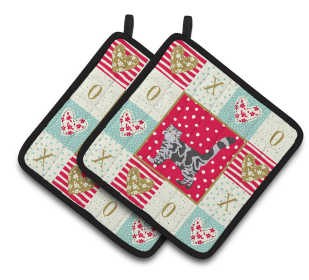 Cat XOXO Pair of Pot Holders (Breed: Foldex Exotic Fold #1)