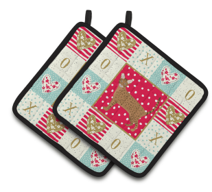CK5660PTHD Cat XOXO Pair of Pot Holders (Breed: Ocicat)