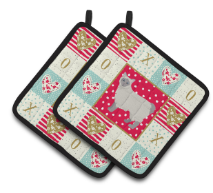 CK5669PTHD Cat XOXO Pair of Pot Holders (Breed: Owyhee Bob #1)