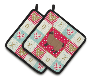 CK5670PTHD Cat XOXO Pair of Pot Holders (Breed: Owyhee Bob #2)
